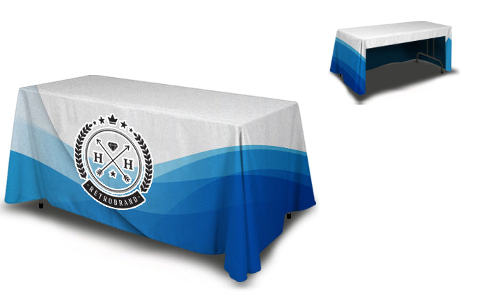 4ft. Table Cover 3 sided (Open Back)