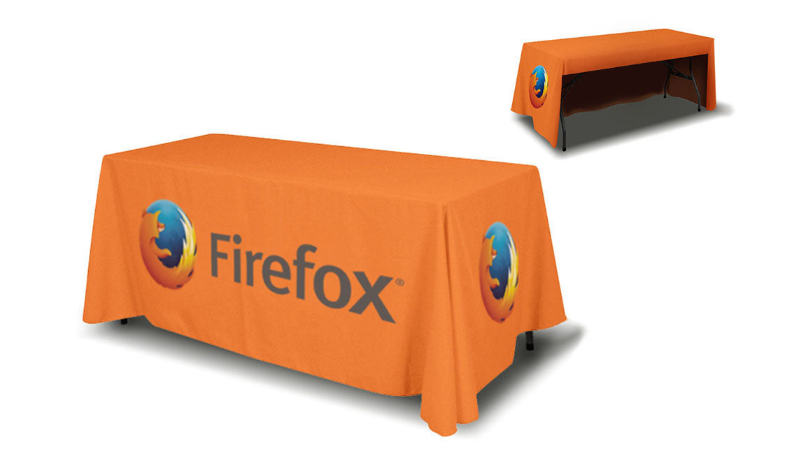 6ft. Table Cover 3 sided (Open Back)